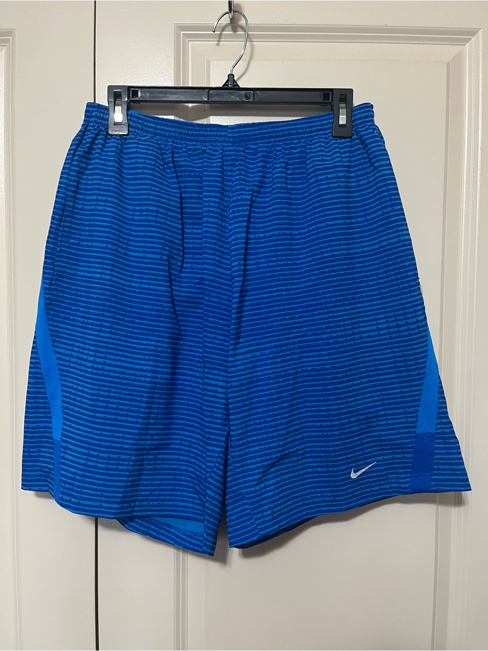 Nike Men’s Royal Blue Striped Athletic Shorts